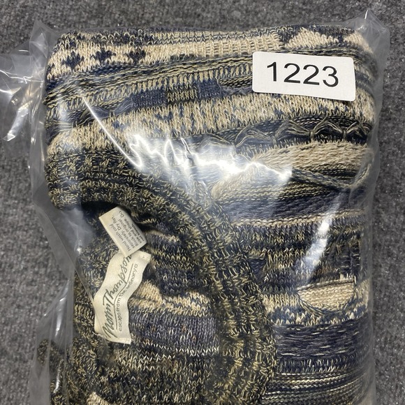 Vintage Norm Thompson Tundra 3-D Knit COOGI STYLE Sweater Sz XL Earth Tones - Picture 8 of 8